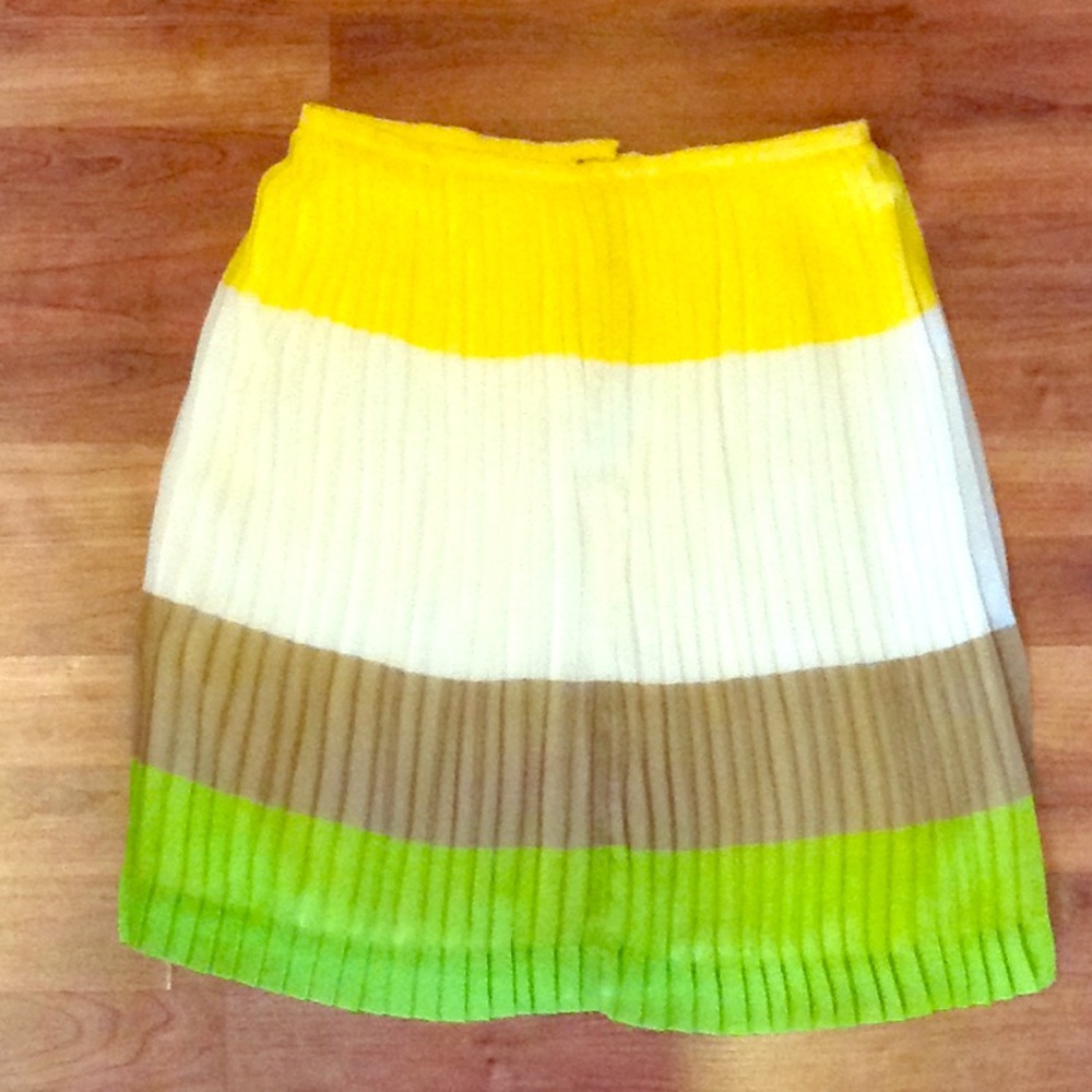 Antonio Melani Color Block Pleated Skirt